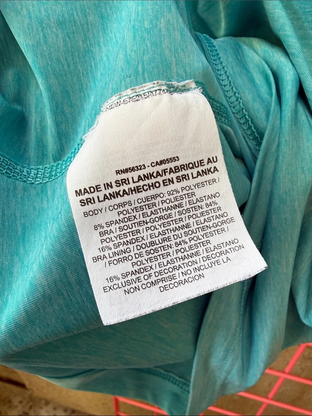 Nike Turquoise Layered Racerback Tank with Navy Built-In Bra
